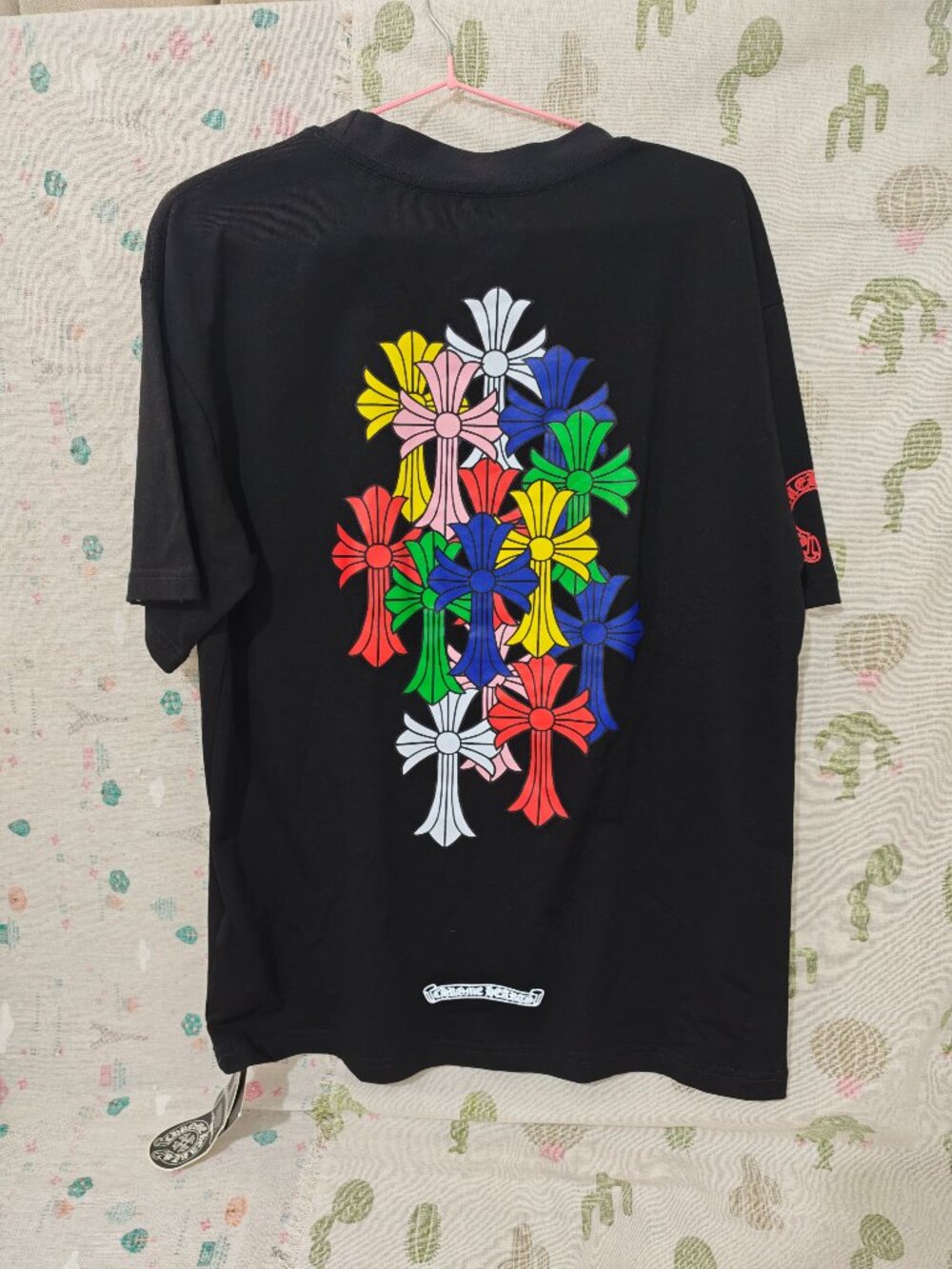 Black Chrome Hearts Multi Color Cross Pocket Tee M - Picture 5 of 10